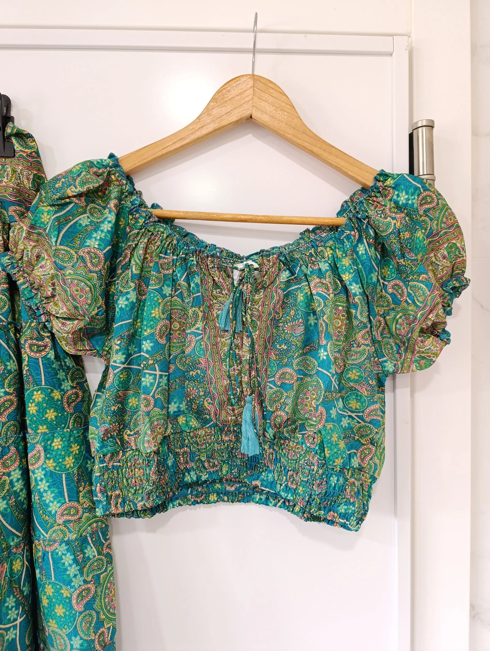 Conjunto saia seda verde – photo 3